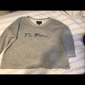 Gray sweater top American Eagle